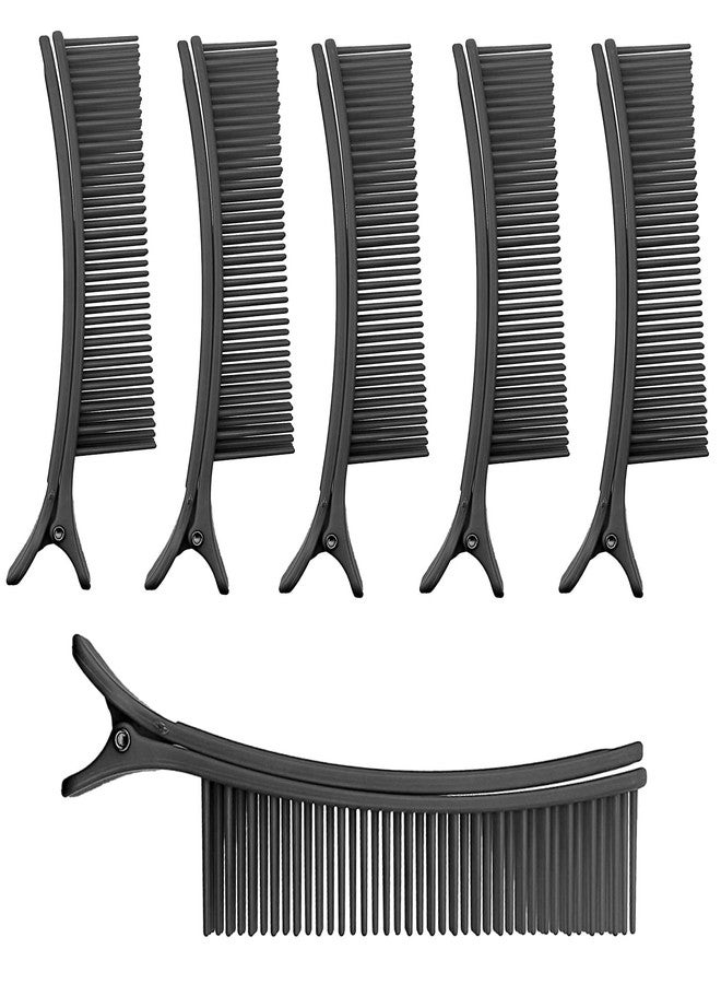 Capiant 6 PACK Grip Alligator Clips for Hair Sectioning, Styling, Haircuts, Coloring, and DIY Accessories(Black) - Image 1